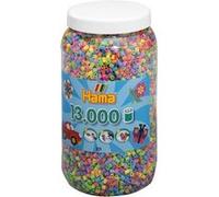 Création perle et bijou Hama - 211-50 - loisir créatif - midi pot 13000 perles - mélange pastel