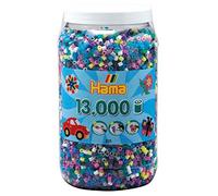 Pot 13000 perles hama midi mélange coloris assortis réf 211-69 multicolore