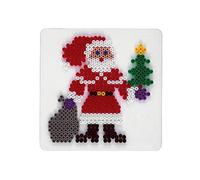 Plaque hama pere noel pour perles a repasser midi - loisirs creatifs - 284 Blanc