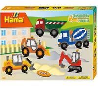 Hama - 3143 - Loisirs Créatifs - Boîte Perles à Repasser - Taille Midi - Les Engins De Chantier