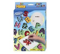 Hama - 3424 - Loisirs Créatifs - Boîte Perles à Repasser - Taille Midi - Les Lettres