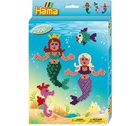 Boite de 2000 perles à repasser HAMA Les sirènes taille MIDI avec plaque - Loisirs créatifs dès 5 ans