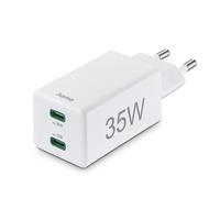 Hama PD/Qualcomm® Chargeur USB 35 W intérieure, pour prise murale Nbr. de sorties: 2 x USB-C®