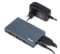 Hama 4-Port USB 3.0 Actif - Hub Avec Adaptateur D'Alimentation Répartition pour