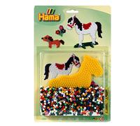 Hama - 4057 - Loisirs Créatifs - Blister 2000 Perles à Repasser + 1 Plaque - Taille Midi - Cheval