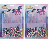 Hama - 4079 - Midi blister GM - PLQ licorne + Perles (Lot de 2)