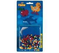 HAMA - 4147 - LOISIRS CRÉATIFS - PERLES ET BIJOUX - PT BLISTER: PLQ HEXAG. BLEUE G