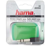 Hama 43368H Connectique Adaptateur 1 jack femelle stéréo 3,5mm/1 jack mâle stéréo 6,35mm