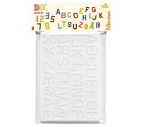 Lot de 2 plaques chiffres et lettres pour perles Hama - 04455