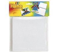 Hama Plaques pour perles à repasser 4458 - Midi - Sachet 2 grands carrés assemblables, blanc