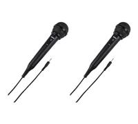 Hama - 46020H - Micro monophonique, Finition Noire métal, Jack de 3,5mm et Adaptateur 3,5/6,35 mm, Interrupteur Marche/arrêt sur Le Micro, 600 Ohms, Dynamique et unidirectionnel - Cordon 3.00m