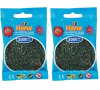 Hama - 501-28 - sachet de 2000 perles mini - (petites perles Ø2,5 mm) - vert foncé (Lot de 2)