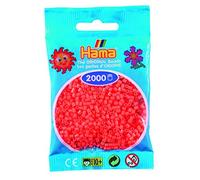 Perles mini rouges pastel Hama - 2000 perles Ø2,5mm - pour enfant à partir de 10 ans