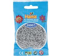 Hama - 501-70 - Loisirs Créatifs - Sachet 2000 Perles à Repasser - Taille Mini - Gris Claire