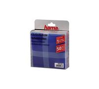 Hama Pochettes CD/DVD 51067 - Plastique, lot de 50, multicolore (Bleu/Orange/Violet/Rose/Vert)
