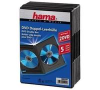 HAMA - 51294 - ACCESSOIRE AUDIO - LOT DE 5 BOÎTIERS DOUBLE DVD - NOIR