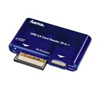 Hama - 55348 - Lecteur USB 2.0 ""35en1"" de cartes multiples, bleu