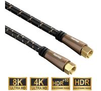 Hama 5m Sat-Câble 120dB 8K 4K HD TV Câble D'Antenne Fiche-F Récepteur Satellite