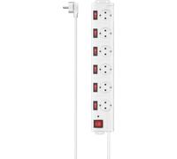 Hama "6+1", XL - Rallonge - 230 V - 3500 Watt - Prises de sortie : 6 (CEE 7/4) - 1.4 m