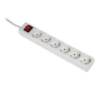 Hama Multiprise 6 Prises- 16A - 3680W (Prise Multiple Rallonge Electrique 5m, Bloc 6 Prises Type F Schuko Compatible France, Securité Enfant, Idéal Bureau PC luminaires, Meuble TV, Garage) Blanc