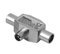 Hama 7122470 Diviseur de câbles Argent séparateur ou commutateur de câbles - Séparateurs ou commutateurs de câbles (Diviseur de câbles, 4 - 1000 MHz, Argent, Métal, 2 x F Socket)
