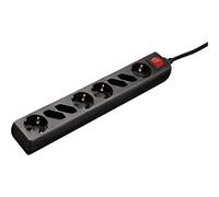 Hama 8-Way Power Strip with Switch - Coupe-circuit - CA 230 V - connecteurs de sortie : 8 - 1.4 m cordon - noir