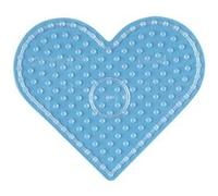 Hama Plaque pour perles à repasser 8206 Coeur Maxi Transparent