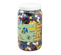 Hama Perles à repasser – Pot 1400, Taille MAXI, mélange de 10 couleurs, dès 3 ans