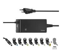 Hama 90W Chargeur Rapide Universel pour PC Portable 12-22V - [8 Adaptateurs] [Protection Contre la surchauffe & sur-tensions] [Temoin LED] Noir