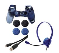 Hama Accessoire Set Chat Casque Skin Étui Sac Câble USB Pour Sony PS4 Contrôleur