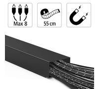 Hama Acier Canal de Câbles Magnetique Kabel-Leiste Socle Mur Bureau TV PC Edv