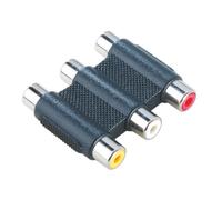 HAMA Adaptateur 3RCA-3RCA Femelle-Femelle Noir