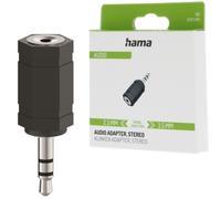Hama Adaptateur Audio 2,5 mm Prise Vers 3,5 mm Fiche Jack Noir