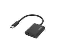 HAMA Adaptateur audio 2en1 USB-C vers jack 3,5 mm/USB-C femelle