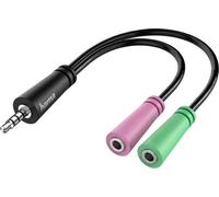HAMA Adaptateur Audio 3.5 Fiche vers 2x Prise 3.5 0,15m