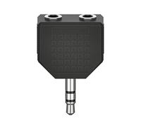 Hama Adaptateur audio, jack mâle 3,5 mm-2 jacks stéréo femelle 3,5m, stéréo, Garantie 10 ans, Argent, Noir