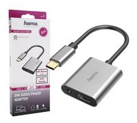 Adapt. audio, 2 en 1, f. USB-C - jack 3,5 mm/port USB-C, audio+charg.