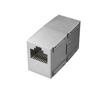 Hama Adaptateur de câble réseau CAT6, connecteur de câble réseau, connecteur (pour câble RJ45, Transmission de données Gigabit Ethernet jusqu'à 1 Gbit/s) Argent