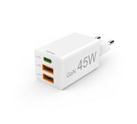 hama Adaptateur de charge GaN blanc, 45 Watt