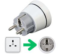 Hama Adaptateur De Voyage UK Emirats Dubai Type G Vers F Schuko Blanc