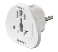Hama 00223455 Adaptateur de voyage Reiseadapter Typ E und F, 3-polig, universal, Welt nach Europa, Weiß