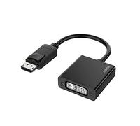 Hama Adaptateur DisplayPort Plug - DVI Prise pour Le Transfert de données numériques et de signaux vidéo (Ultra HD, 4K, 4096 x 2160) Noir