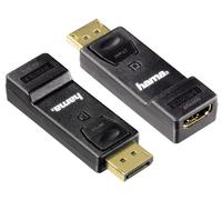 Hama Adaptateur DisplayPort (DisplayPort clé pour HDMI™, 4K Ultra HD, DisplayPort mâle vers HDMI femelle, idéal pour les interfaces DisplayPorts (carte graphique/ordinateur portable)) Noir