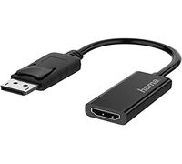 Hama Adaptateur DisplayPort vers HDMI – DP mâle/HDMI femelle, Audio, 4K, Garantie 10 ans, Noir