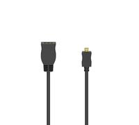 HAMA Adaptateur HDMI Type D-A Plug-Socket Plaqué Or Noir
