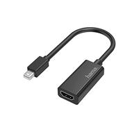 Hama Adaptateur Mini-DisplayPort vers HDMI (Qualité Ultra-HD 4K, Mini Port Display mâle vers HDMI Femelle, idéal pour Macbook Air/Macbook Pro/Mac Pro/Mac Mini Full HD, Garantie 10ans) Noir