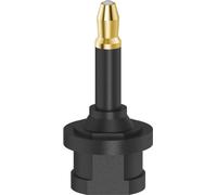 Adaptateur ODT, fiche femelle toslink - fiche optique dorée, 3,5 mm