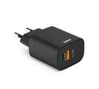Hama adaptateur secteur 1 USB-A 1 USB-C PD 30 W noir