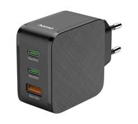 Hama adaptateur secteur rapide 2x USB-C PD 1x USB-A QC 65W noir