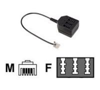 Hama - Adaptateur téléphone - RJ-11 (M) pour TAE-NFF (F) - noir G